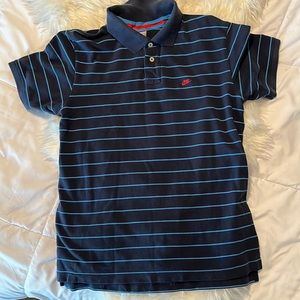 Nike Polo Shirt Mens Large Blue